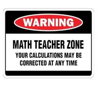 LLBOGRGGN Classic Metal Sign Math Teacher Calculations Headquarters Wall-Art for Room Den Lounge Decor 8 X 12 inch