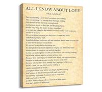 LLBOGRGGN Couples Wall-Art - Love Poem Print Featuring Romantic Words, Canvas Decor for Bedroom, Wedding Gift for Him and Her, Modern Home(Unframed,12x18inch(30x45cm))