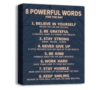 LLBOGRGGN Daily Inspiration Canvas Art Life Rules Motivational Poster for Wall Decor Office School Home Library Bedroom(Unframed,16x24inch(40x60cm))