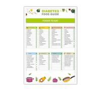 LLBOGRGGN Diabetic Diet Meal Planner Poster - Diabetes Food Guide & Grocery List, 7-Day Meal Plan Chart, Healthy Eating Reference(Framed,16x24inch(40x60cm))