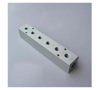 LLBOGRGGN Divisor de bloque de colector neumático de aluminio sólido de 40 x 40 mm, G1/2" de entrada y G1/4" de salida, 6 vías
