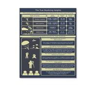 LLBOGRGGN Educational Science Wall-Art Parachute Physics Poster Chart of Effects on Human Body for Classroom Home Decor(Framed,16X24inch(40X60cm))