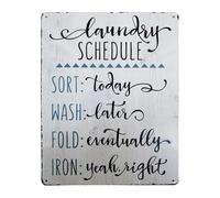 LLBOGRGGN Farmhouse Metal Tin Sign Country Laundry Room Decor Rustic Homestead Wall-Art For Home Utility Mudroom Shelf 8 X 12 inch