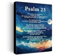 LLBOGRGGN Framed Scripture Art - Psalm 23:1 "The Lord is My Shepherd Canvas Print, Traditional Christian Decor for Living Room, Entryway or Church(Framed,08x12inch(20x30cm))