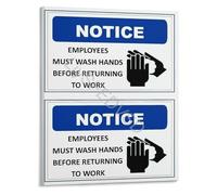 LLBOGRGGN Hand Washing Procedure Poster Food Service Industry Compliance Employee Health And Rules Notice(Framed,08x12inch(20x30cm))