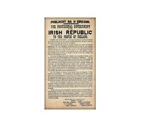 LLBOGRGGN Historical Irish Proclamation Poster 1916 Easter Rising Declaration Independence Wall-Art for Home Office Study Decor(Unframed,08x12inch(20x30cm))