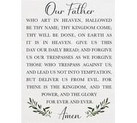 LLBOGRGGN Inspirational Scripture Poster - Our Father The Lords Prayer Christian Bible Verses, Framed Ready Religious Wall Art Decor for Home, Bedroom, Living Room(Framed,08x12inch(20x30cm))