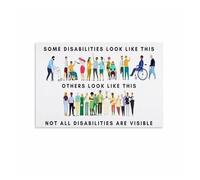 LLBOGRGGN Invisible Disabilities Awareness Poster, Support Mental Health & Chronic Illness, Educational Wall Decor(Framed,12x18inch(30x45cm))