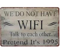 LLBOGRGGN It’s 1995 No Small Talk Allowed Funny Retro Tin Sign For Bar Game Room Man Cave Cabin Weekend Getaway Wall-Art 8 X 12 inch