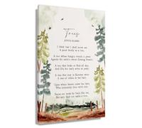 LLBOGRGGN Joyce Kilmer Trees Poem Classic Poetry Art Canvas Print Wall-Art for Study or Bedroom(Unframed,12x18inch(30x45cm))
