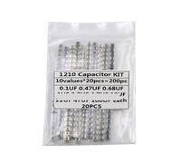 LLBOGRGGN Kit surtido de condensadores SMD 1210, 10 valores x 20 unidades = 200 unidades, 100 nF ~ 100 uF, kit de muestras for bricolaje
