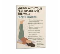 LLBOGRGGN Legs Up the Wall Pose Viparita Karani Educational Poster Restorative Yoga Guide for Relaxation Recovery Stress Room Decor Home Studio Wall-Art(Unframed,16x24inch(40x60cm))