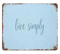 LLBOGRGGN Less Stuff More Joy Metal Tin Sign 8 X 12 in Inspiring Minimalist Decor Retro Plaque for Entryway Hallway