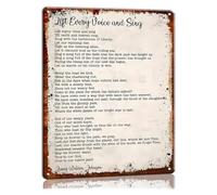 LLBOGRGGN Lift Every Voice and Sing Poem Wall-Art Tin Signs Poster Prints Pictures Home Decor Bedroom Vertical Modern