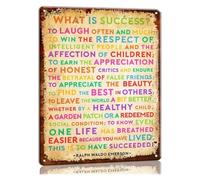 LLBOGRGGN Metal Signs What Is Success To Laugh Often and Much Quote Wall-Art Inspirational Poster for Landscape Deco Living Room Painting for Panels Vertical Pictures