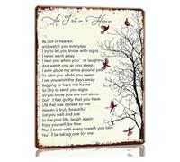 LLBOGRGGN Metal Tin Sign As I Sit in Heaven Poem Wall-Art Memorial Quote Poster Pictures Modern Artwork for Office Living Room Decoration Pics Rectangular Paintings for Bedroom