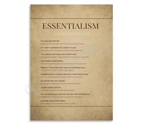 LLBOGRGGN Minimalist Philosophy Poster Art for Focus Discipline and Simple Living Canvas Wall-Art(Framed,16x24inch(40x60cm))