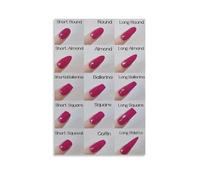 LLBOGRGGN Nail Shape Visual Guide Poster Chart Canvas Wall-Art for Nail Salon Decor Beauty Academy Training Room(Unframed,12x18inch(30x45cm))