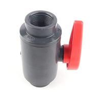LLBOGRGGN Pipe connector 1/2"-2" Female Thread UPVC Globe Valve Garden Irrigation Water Pipe Connectors Aquarium Tank Water Supply PVC Ball Valve 1pc (Color : Dark Gray, Diameter : 1.5 Inch Female)