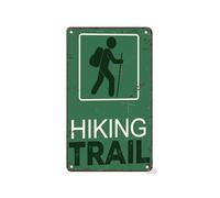 LLBOGRGGN Rustic Hiking Trail Metal Sign Vintage Style Outdoor Wall Decor for Man Cave Garage Cabin Camping Lodge National Park Theme 8 X 12 Inch
