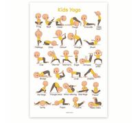 LLBOGRGGN 's Yoga Poses Chart - Essential Yoga Guide & Fun Activity Poster for Classroom(Framed,16x24inch(40x60cm))