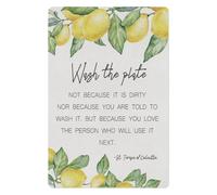 LLBOGRGGN Small Things Done with Great Love Wash Plate Metal Tin Sign Inspiration Kitchen Wall Decor for Pantry Mudroom Display 8 X 12 inch