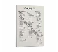 LLBOGRGGN The Ultimate Paleo Foods List Canvas Wall-Art Poster for Home Decor Kitchen Dining Room Healthy Eating Diet Guide and Shopping(Unframed,16X24inch(40X60cm))