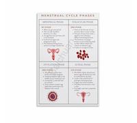 LLBOGRGGN Understanding Female Hormones Body Guide Chart Wall-Art for Womens Health Office Decor(Framed,12x18inch(30x45cm))