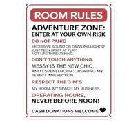 LLBOGRGGN Vintage Adventure Zone Enter Risk Warning Sign 12x8 Inch | Weatherproof vivid color ideal for cafe pub garage shed