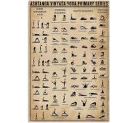 LLBOGRGGN Yoga Practice Poster - Ashtanga Primary Series Vinyasa Flow Art Print for Home Gym, Studio Wall, Office Decor(Unframed,16x24inch(40x60cm))