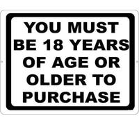 LLBOGRGGN You Must Be 18 or Older to Purchase Sign Metal Tin Business For Liquor Store Bar Tobacco Shop Compliance Warning 8 X 12 inch