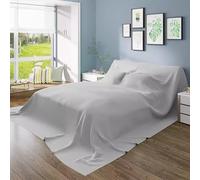 LLCDZR Sábana de Cama Sábanas Planas Fundas Protectoras de Muebles Ligeras y Transpirables Funda Antipolvo, Sábana Protectora de colchón para Cama (Color : Grey, Size : 300x240cm(118x94inch))