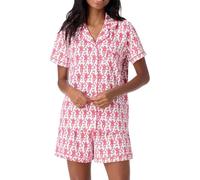 LLECDASEUI Conjunto de pijama Y2k para mujer de 2 piezas con botones y pantalones cortos de mono Roller Dupes Rabbit Preppy Loungewear Pjs (M,Rosa)