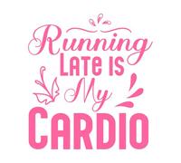 Llegar tarde es el día de mi madre. Calcomanías de grabado 54.6x59.5cm Personalización personalizada Rosa