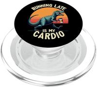 Llegar Tarde es mi Cardio - Humor Dino Coffee PopSockets PopGrip para MagSafe