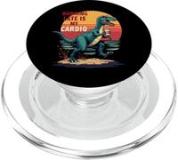 Llegar Tarde es mi Cardio - Humor Dino Coffee PopSockets PopGrip para MagSafe