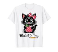 Llegó a May Black Cat Teacher Camiseta