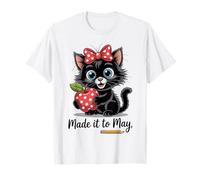 Llegó a May Black Cat Teacher Camiseta