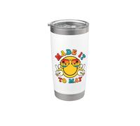 Llegó a May Smile Face Teacher Vaso térmico de acero inoxidable de doble pared