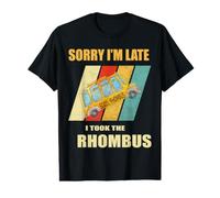 ¡Llego Tarde, tomé el Rombo, el Rhombus Express! Camiseta gráfica económica