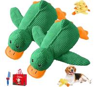 LLELEMAMO 2026 New Calming Duck Toy for Dogs, Calming Quack Duck Toys for Dogs Boredom, Soft Stuffed Pet Chew Toy, Bright Yellow Anxiety Dog Doll, for Indoor Puppy Small Dog (2B,L)