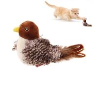 LLELEMAMO Celery Pets Cat Toy - Simulated Chirping Bird Cat Toy Flapping Wings, Interactive Automatic Flappy Bird Toy Squeaky for Bored Indoor Cats to Play Alone, Relieve Boredom (Chirping *1)