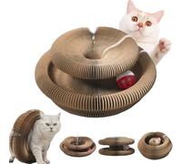 LLELEMAMO Kitty Kurlz, Kitty Kurlz Cats Toy, Magic Organ Cat Scratcher Board, Foldable Cat Accordion Toy with Bell Balls and Track Adventure for Indoor, Interactive Mental Physical Exercise (1pcs)