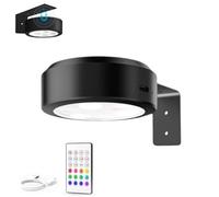 LLELEMAMO Leonneo Picture Lights, Topveden Picture Lights for Wall, No Drill, Remote Adjustable Dimmable Timer, 3 Color Temperatures or 12 RGB Colors for Art Display (1*Black,3color)