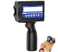 LLELEMAMO Lokarie Handheld Printer, Handheld Portable Multi-Language 12.7mm HD Smart Inkjet Printer Gun with 4.3" Touch Screen & Ink Cartridge, for Metal,Wood,Cloth,Plastic,Glass (Only Printer)