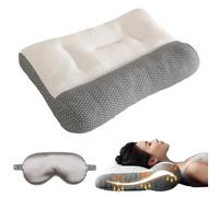 LLELEMAMO Restiva Pillow, Restiva Neck Pillows for Neck Shoulder Back Pain Relief, Orthopedic Neck Traction Pillow Ergonomic, Deep Sleep Pillow Four-Layer Structure Support (White)