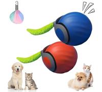 LLELEMAMO Tail 2.0 Cat Toy, Tail Cat Toy, Interactive Cat Toy for Indoor Cats, USB Rechargeable Smart Automatic Moving Cat Dog Toy Ball, Two Speed Adjustment, with Replacement Tail (Mix-A)