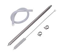 Llenador de Botellas con Resorte, 35,2 cm Acero Inoxidable Cerveza Cerveza Llenador de Embotellado de Vino Tipo de Enlatado con Resorte Varilla de Llenado con Abrazadera de Manguera de Cepillo