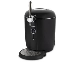 Llenador de cerveza H.Koenig BW1688, Compatible con todos los barriles de presión universales de 6L y 5L, Refrigeración integrada, Temperatura ajustable entre 3°C y 12°C, Pantalla LED