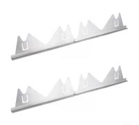 Llenador de huecos de estufa de metal para uso entre rango y mostrador para bloquear migas y derrames con acabado suave que combina con la decoración moderna de la cocina (plata (puntiaguda) 2)